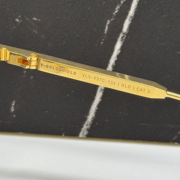 NEW VALENTINO SUNGLASSES GOLD WOMEN VALENTINO V-GOLD SHIELD VLS-137C main image 8